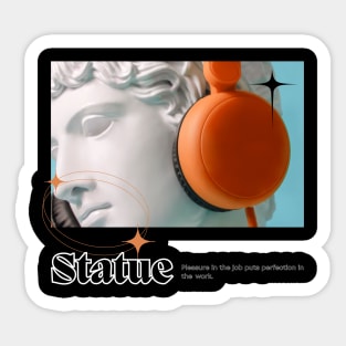 Aesthetic Statue Typographic Sticker